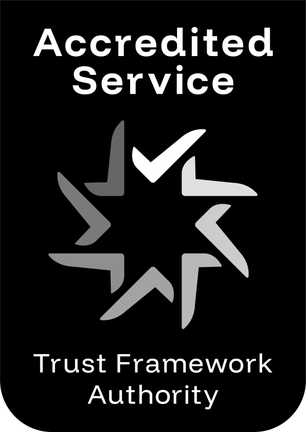 Trust Framework Authority Mark in Portrait, Black