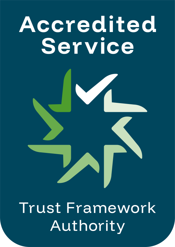 Trust Framework Authority Mark in Portrait, Colour