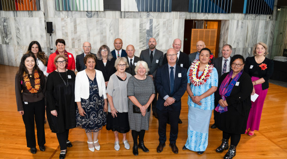 The 2023 Commendation for Excellence recipients standing side by side looking at the camera