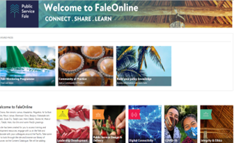 A screenshot of the Fale Online website landing page.