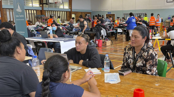 Jules Lynch at a community event in Auckland
