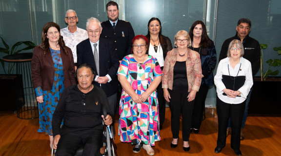 The 2024 recipients of the Public Service Commissioner's Commendation for Excellence side-by-side looking at the camera