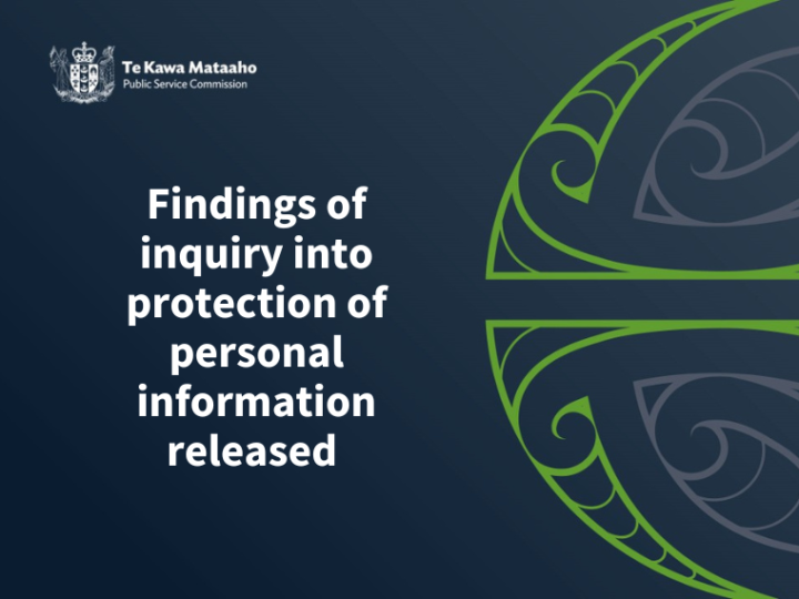 Findings of inquiry into protection of personal information released